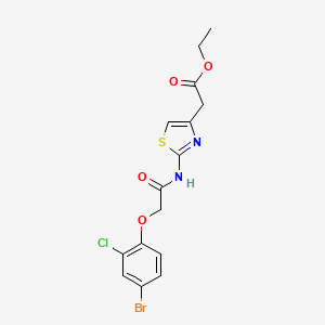 molecular formula C15H14BrClN2O4S B3960175 ethyl (2-{[(4-bromo-2-chlorophenoxy)acetyl]amino}-1,3-thiazol-4-yl)acetate 