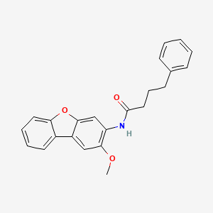 molecular formula C23H21NO3 B3960191 N-(2-methoxydibenzo[b,d]furan-3-yl)-4-phenylbutanamide 