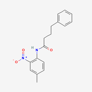 molecular formula C17H18N2O3 B3960285 N-(4-methyl-2-nitrophenyl)-4-phenylbutanamide 