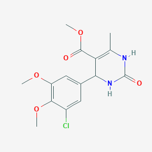 molecular formula C15H17ClN2O5 B3960303 methyl 4-(3-chloro-4,5-dimethoxyphenyl)-6-methyl-2-oxo-3,4-dihydro-1H-pyrimidine-5-carboxylate 
