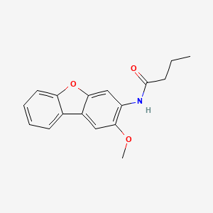 molecular formula C17H17NO3 B3960375 N-(2-methoxydibenzo[b,d]furan-3-yl)butanamide 