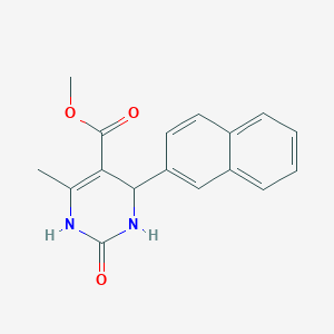 molecular formula C17H16N2O3 B3960387 methyl 6-methyl-4-(2-naphthyl)-2-oxo-1,2,3,4-tetrahydro-5-pyrimidinecarboxylate 