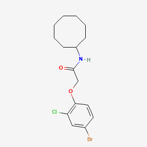 molecular formula C16H21BrClNO2 B3960413 2-(4-bromo-2-chlorophenoxy)-N-cyclooctylacetamide 