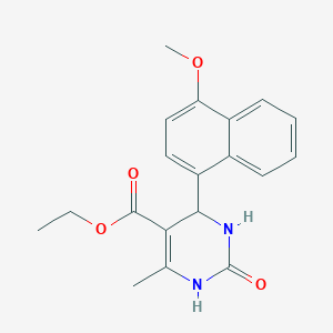 molecular formula C19H20N2O4 B3960420 ethyl 4-(4-methoxy-1-naphthyl)-6-methyl-2-oxo-1,2,3,4-tetrahydro-5-pyrimidinecarboxylate 