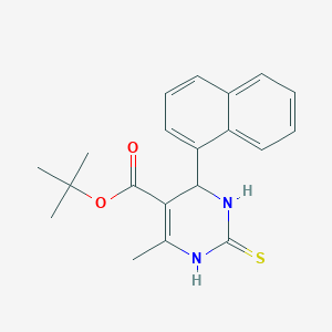 molecular formula C20H22N2O2S B3960493 tert-butyl 6-methyl-4-(1-naphthyl)-2-thioxo-1,2,3,4-tetrahydro-5-pyrimidinecarboxylate 
