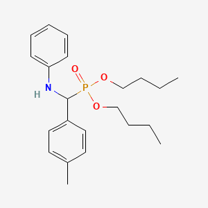 molecular formula C22H32NO3P B3960528 dibutyl [anilino(4-methylphenyl)methyl]phosphonate 