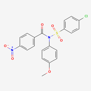 molecular formula C20H15ClN2O6S B3960604 N-[(4-chlorophenyl)sulfonyl]-N-(4-methoxyphenyl)-4-nitrobenzamide 