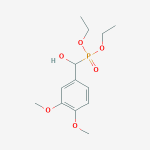 molecular formula C13H21O6P B3960606 diethyl [(3,4-dimethoxyphenyl)(hydroxy)methyl]phosphonate 