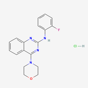 molecular formula C18H18ClFN4O B3960623 N-(2-fluorophenyl)-4-morpholinoquinazolin-2-amine hydrochloride 