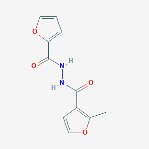 molecular formula C11H10N2O4 B3960677 N'-(furan-2-carbonyl)-2-methylfuran-3-carbohydrazide 