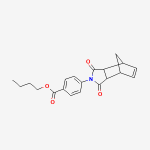 molecular formula C20H21NO4 B3960681 butyl 4-(3,5-dioxo-4-azatricyclo[5.2.1.0~2,6~]dec-8-en-4-yl)benzoate 