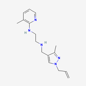 molecular formula C16H23N5 B3960756 N-[(1-allyl-3-methyl-1H-pyrazol-4-yl)methyl]-N'-(3-methylpyridin-2-yl)ethane-1,2-diamine 
