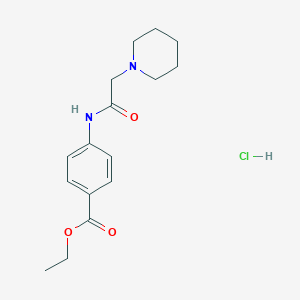 molecular formula C16H23ClN2O3 B3960999 ethyl 4-[(1-piperidinylacetyl)amino]benzoate hydrochloride 