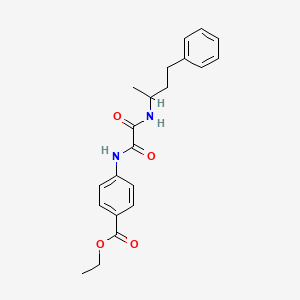 molecular formula C21H24N2O4 B3961054 Ethyl 4-({oxo[(4-phenylbutan-2-yl)amino]acetyl}amino)benzoate 