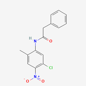 molecular formula C15H13ClN2O3 B3961108 N-(5-chloro-2-methyl-4-nitrophenyl)-2-phenylacetamide 