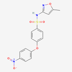 molecular formula C16H13N3O6S B3961188 N-(5-methyl-1,2-oxazol-3-yl)-4-(4-nitrophenoxy)benzenesulfonamide 