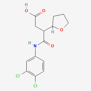 molecular formula C14H15Cl2NO4 B3961245 4-(3,4-DICHLOROANILINO)-4-OXO-3-TETRAHYDRO-2-FURANYLBUTANOIC ACID 