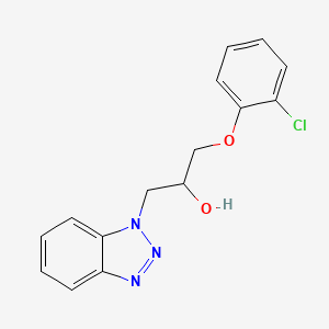 molecular formula C15H14ClN3O2 B3961324 1-(Benzotriazol-1-yl)-3-(2-chlorophenoxy)propan-2-ol 