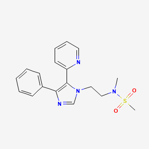 molecular formula C18H20N4O2S B3961339 N-methyl-N-[2-(4-phenyl-5-pyridin-2-yl-1H-imidazol-1-yl)ethyl]methanesulfonamide 