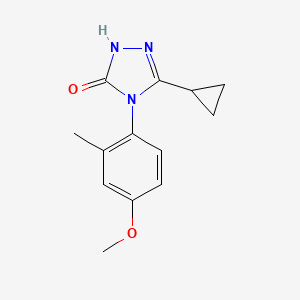 molecular formula C13H15N3O2 B3961345 5-cyclopropyl-4-(4-methoxy-2-methylphenyl)-2,4-dihydro-3H-1,2,4-triazol-3-one 