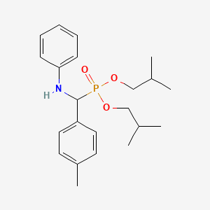 molecular formula C22H32NO3P B3961362 diisobutyl [anilino(4-methylphenyl)methyl]phosphonate 