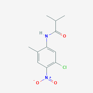molecular formula C11H13ClN2O3 B3961386 N-(5-chloro-2-methyl-4-nitrophenyl)-2-methylpropanamide 