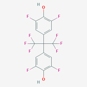 molecular formula C15H6F10O2 B039615 2,2-Bis(3,5-difluoro-4-hydroxyphenyl)hexafluoropropane CAS No. 114611-30-2