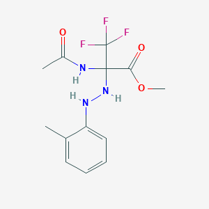 molecular formula C13H16F3N3O3 B396153 Methyl 2-(acetylamino)-3,3,3-trifluoro-2-[2-(2-methylphenyl)hydrazino]propanoate CAS No. 489420-57-7