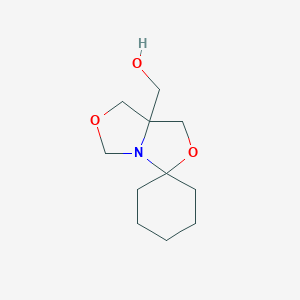 molecular formula C11H19NO3 B396163 1'H-spiro[cyclohexane-1,3'-[1,3]oxazolo[3,4-c][1,3]oxazol]-7a'(7'H)-ylmethanol 