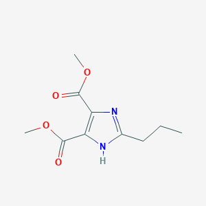 molecular formula C10H14N2O4 B039619 2-Propyl-1H-imidazole-4,5-dicarboxylic acid dimethyl ester CAS No. 124750-59-0