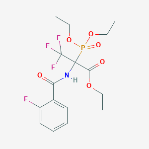 molecular formula C16H20F4NO6P B396255 Ethyl 2-(diethoxyphosphoryl)-3,3,3-trifluoro-2-[(2-fluorobenzoyl)amino]propanoate 