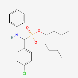 molecular formula C21H29ClNO3P B3962721 dibutyl [anilino(4-chlorophenyl)methyl]phosphonate 