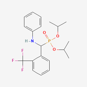 molecular formula C20H25F3NO3P B3962857 diisopropyl {anilino[2-(trifluoromethyl)phenyl]methyl}phosphonate 