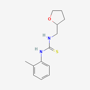 molecular formula C13H18N2OS B3962879 1-(2-Methylphenyl)-3-(tetrahydrofuran-2-ylmethyl)thiourea 