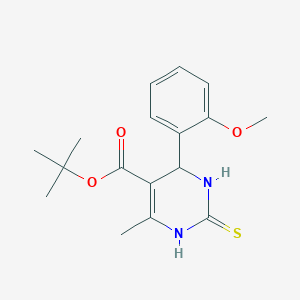 molecular formula C17H22N2O3S B3962927 Tert-butyl 4-(2-methoxyphenyl)-6-methyl-2-thioxo-1,2,3,4-tetrahydropyrimidine-5-carboxylate 