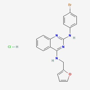 molecular formula C19H16BrClN4O B3962991 N~2~-(4-bromophenyl)-N~4~-(2-furylmethyl)-2,4-quinazolinediamine hydrochloride 