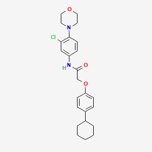 molecular formula C24H29ClN2O3 B3963016 N-[3-chloro-4-(morpholin-4-yl)phenyl]-2-(4-cyclohexylphenoxy)acetamide 