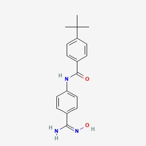molecular formula C18H21N3O2 B3963077 N-{4-[amino(hydroxyimino)methyl]phenyl}-4-tert-butylbenzamide 