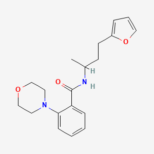 molecular formula C19H24N2O3 B3963124 N-[3-(2-furyl)-1-methylpropyl]-2-morpholin-4-ylbenzamide 