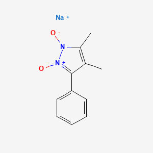 molecular formula C11H11N2NaO2 B3963198 sodium;3,4-dimethyl-1,2-dioxido-5-phenylpyrazol-1-ium 