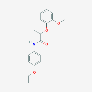 molecular formula C18H21NO4 B3963230 N-(4-ethoxyphenyl)-2-(2-methoxyphenoxy)propanamide 