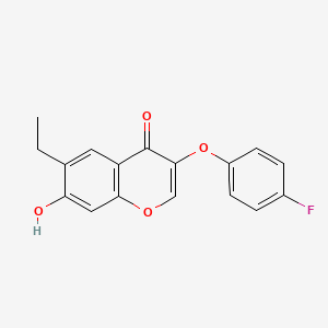 molecular formula C17H13FO4 B3963281 6-ethyl-3-(4-fluorophenoxy)-7-hydroxy-4H-chromen-4-one 