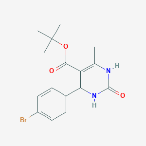 molecular formula C16H19BrN2O3 B3963358 tert-butyl 4-(4-bromophenyl)-6-methyl-2-oxo-1,2,3,4-tetrahydro-5-pyrimidinecarboxylate 