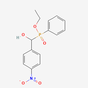 molecular formula C15H16NO5P B3963428 ethyl [hydroxy(4-nitrophenyl)methyl]phenylphosphinate 