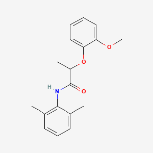 molecular formula C18H21NO3 B3963552 N-(2,6-dimethylphenyl)-2-(2-methoxyphenoxy)propanamide 