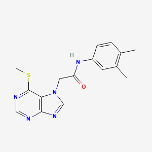 molecular formula C16H17N5OS B3963624 N-(3,4-dimethylphenyl)-2-(6-methylsulfanylpurin-7-yl)acetamide 
