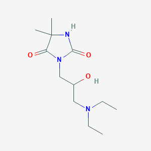 molecular formula C12H23N3O3 B3963628 3-[3-(Diethylamino)-2-hydroxypropyl]-5,5-dimethylimidazolidine-2,4-dione 