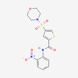 molecular formula C15H15N3O6S2 B3963661 4-(4-morpholinylsulfonyl)-N-(2-nitrophenyl)-2-thiophenecarboxamide 