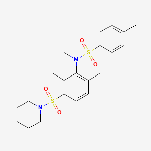 molecular formula C21H28N2O4S2 B3963670 N-(2,6-dimethyl-3-piperidin-1-ylsulfonylphenyl)-N,4-dimethylbenzenesulfonamide 