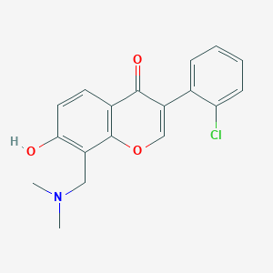 molecular formula C18H16ClNO3 B3963696 3-(2-chlorophenyl)-8-[(dimethylamino)methyl]-7-hydroxy-4H-chromen-4-one 